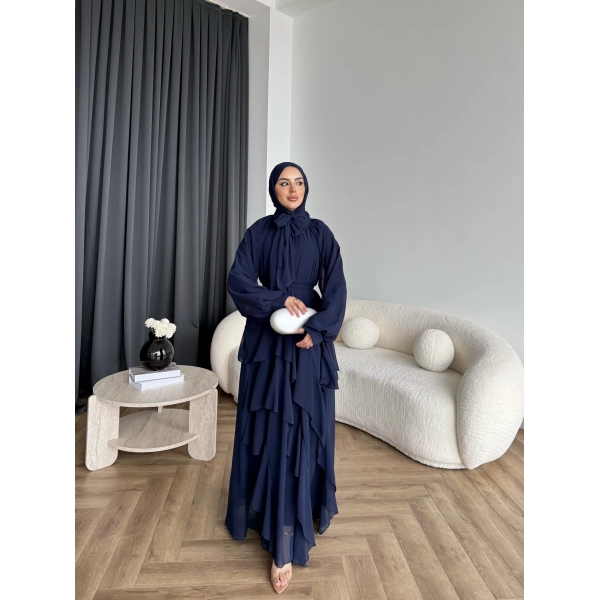 Fuş - Butter Şal Hediye Elbise - Lacivert