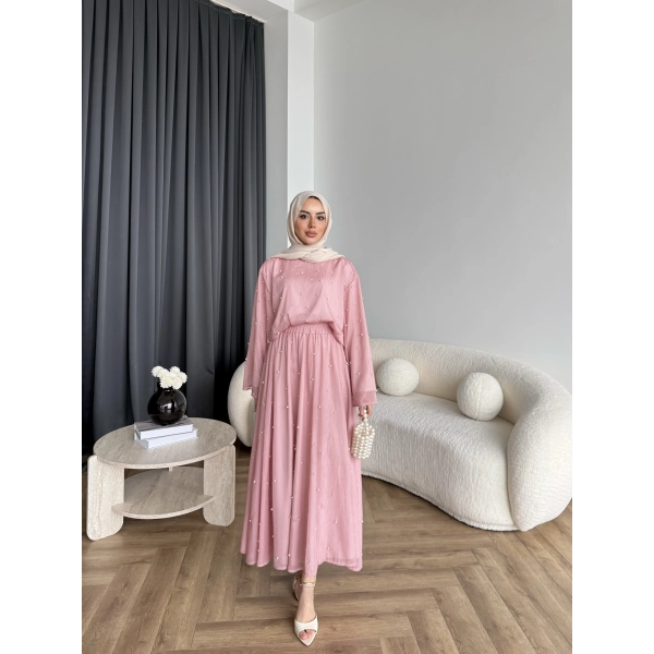 Ng - İncili Etekli Takım - Pembe