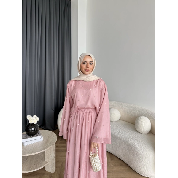 Ng - İncili Etekli Takım - Pembe