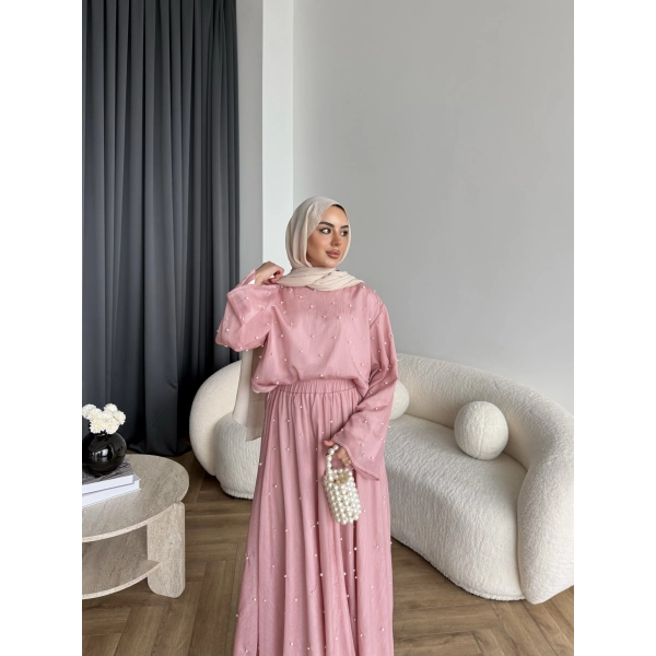 Ng - İncili Etekli Takım - Pembe