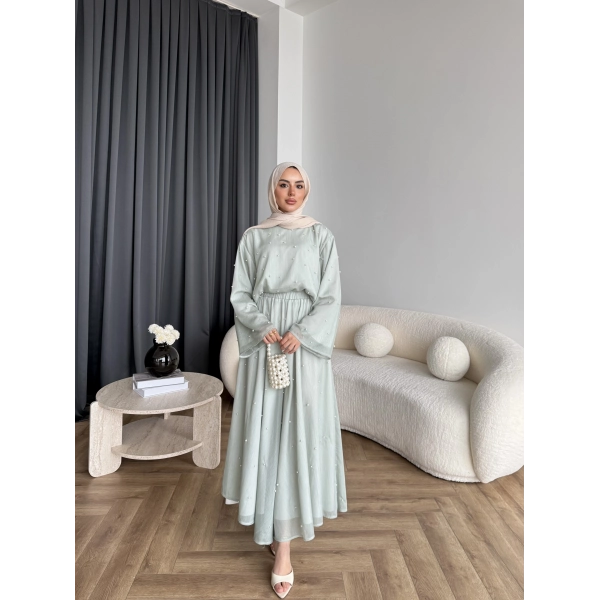 Ng - İncili Etekli Takım - Mint Yeşil