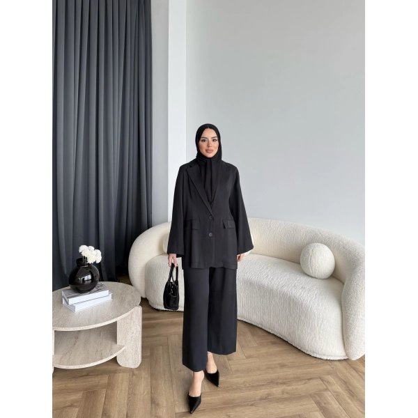 Mav - Moza Düğmeli Takım - Siyah