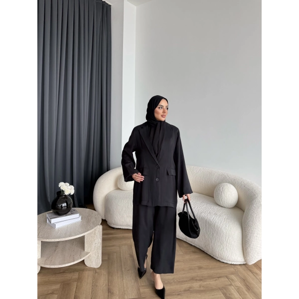 Mav - Moza Düğmeli Takım - Siyah