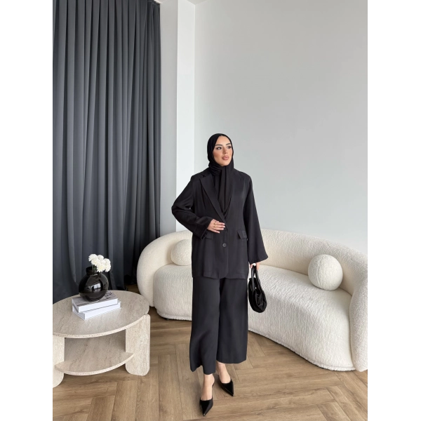 Mav - Moza Düğmeli Takım - Siyah