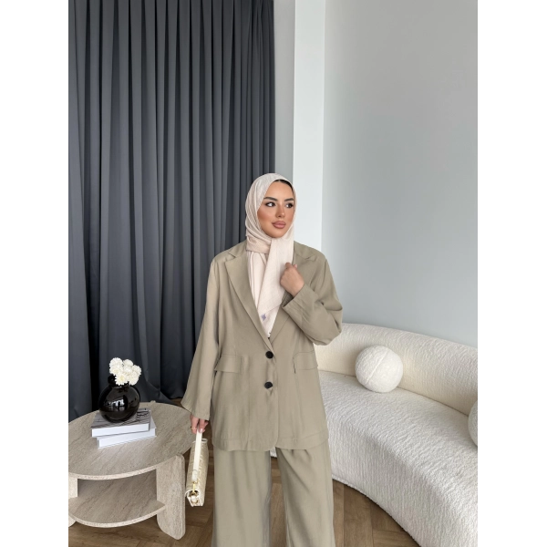 Mav - Moza Düğmeli Takım - Yeşil