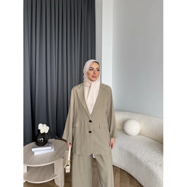 Mav - Moza Düğmeli Takım - Yeşil