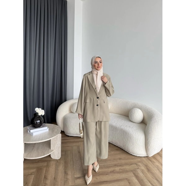 Mav - Moza Düğmeli Takım - Yeşil