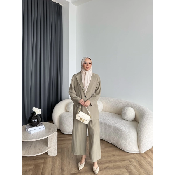 Mav - Moza Düğmeli Takım - Yeşil