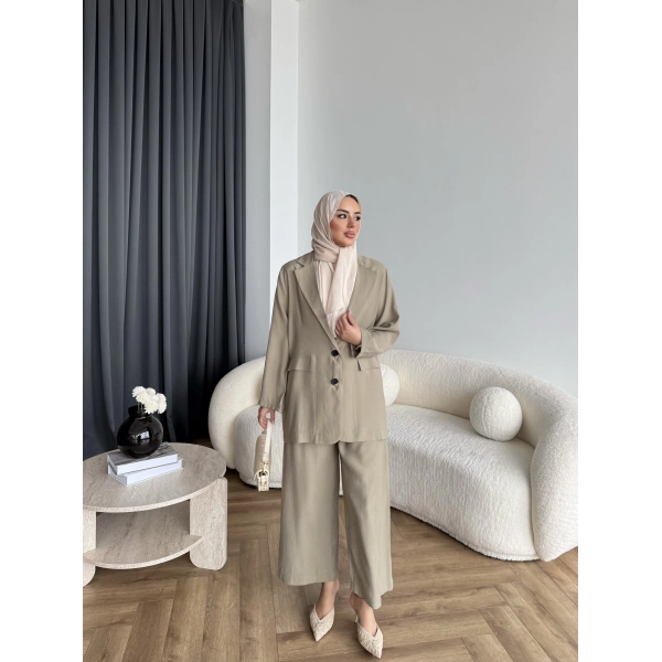 Mav - Moza Düğmeli Takım - Yeşil