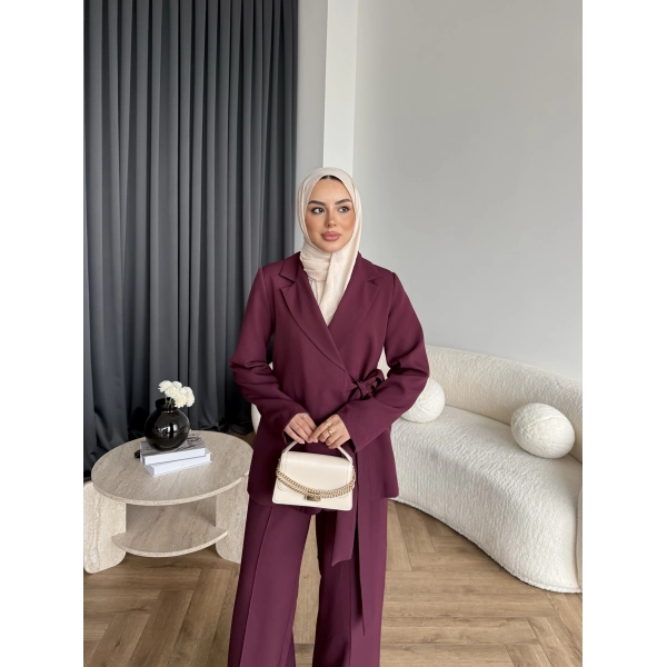 Hen - Milano Bağlamalı Takım - Bordo