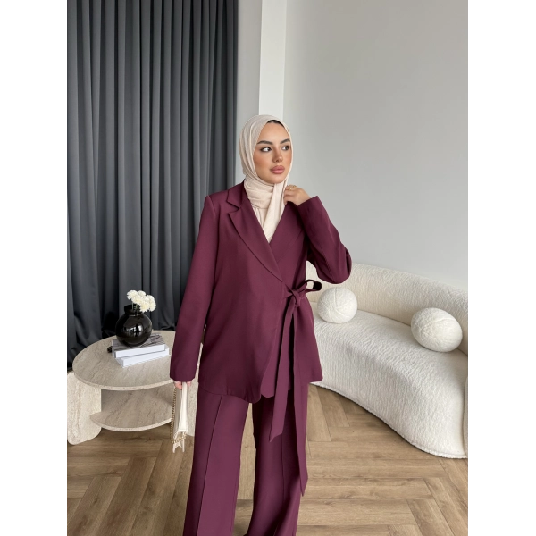 Hen - Milano Bağlamalı Takım - Bordo