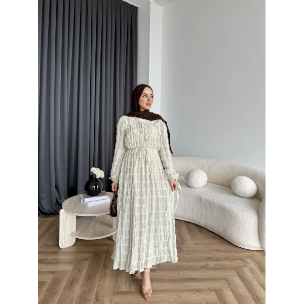 Hen - Henz Vual Bağcıklı Elbise - Yeşil