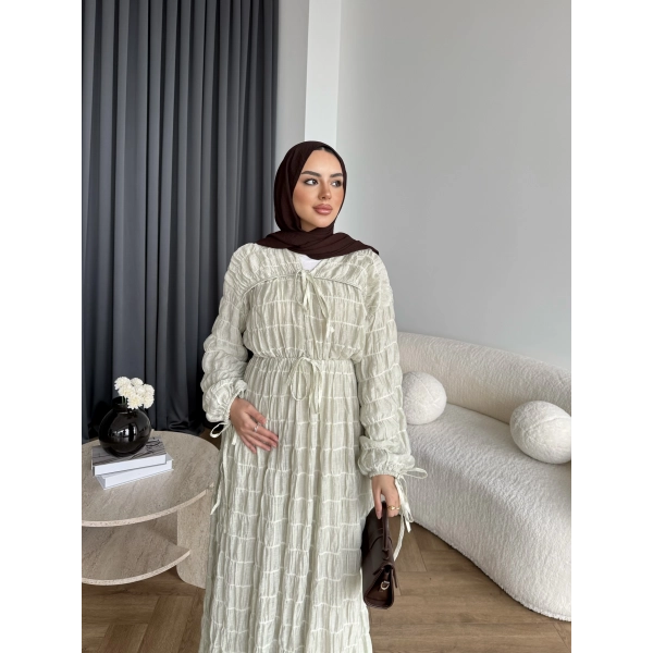 Hen - Henz Vual Bağcıklı Elbise - Yeşil