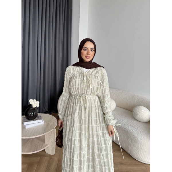 Hen - Henz Vual Bağcıklı Elbise - Yeşil