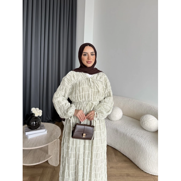 Hen - Henz Vual Bağcıklı Elbise - Yeşil