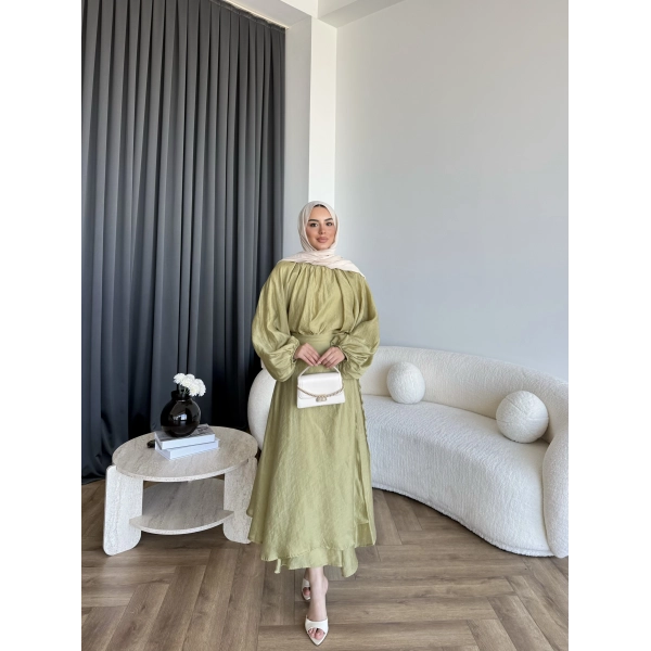 Qu - Balon Kol Etekli Takım - Yeşil