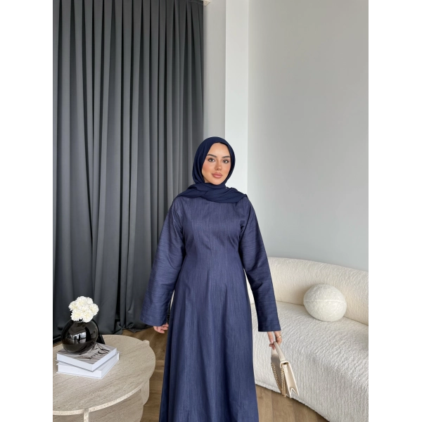 Kmş - Tasarım Kot Elbise - Açık Lacivert