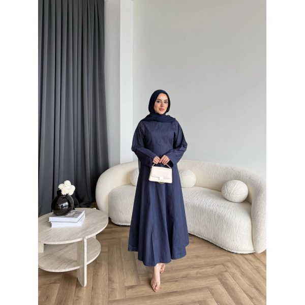 Kmş - Tasarım Kot Elbise - Açık Lacivert