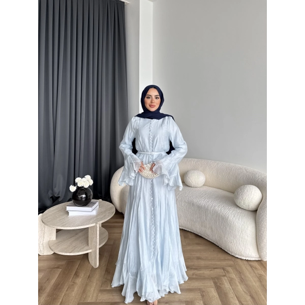 Fuş - Navyl Modal Elbise - Mavi  BAYRAMDAN SONRA 15 -20 GÜN İÇİNDE GELİCEKTİR