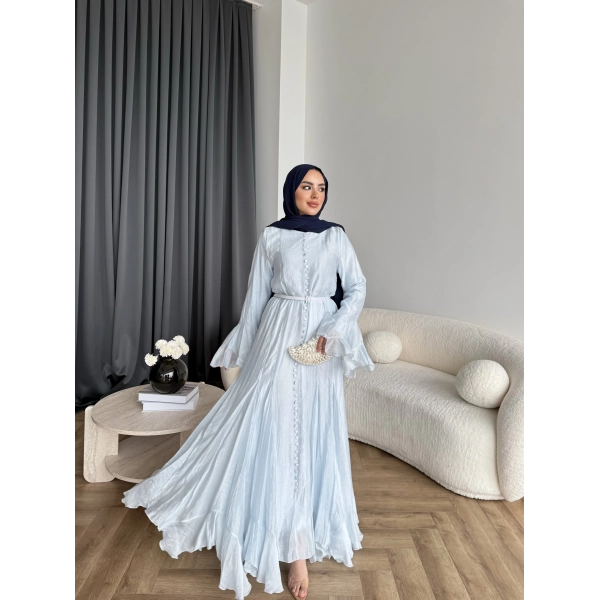 Fuş - Navyl Modal Elbise - Mavi  BAYRAMDAN SONRA 15 -20 GÜN İÇİNDE GELİCEKTİR