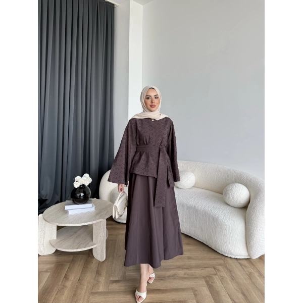 Hew - Denan Etekli Takım - Kahve