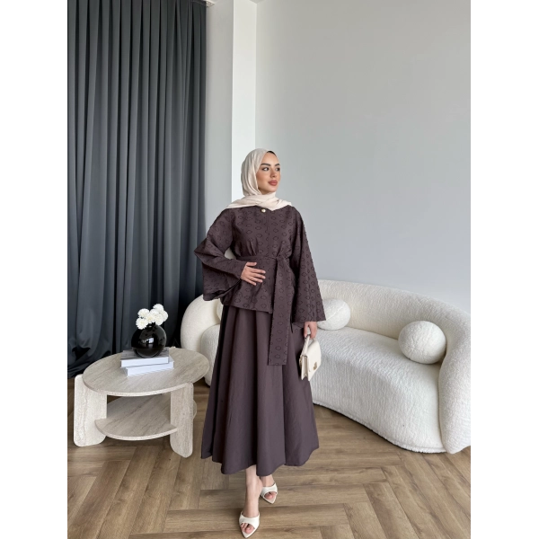 Hew - Denan Etekli Takım - Kahve