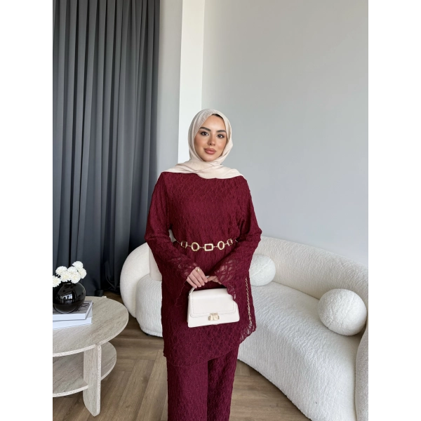 Mav - Nota Dantel Takım - Bordo