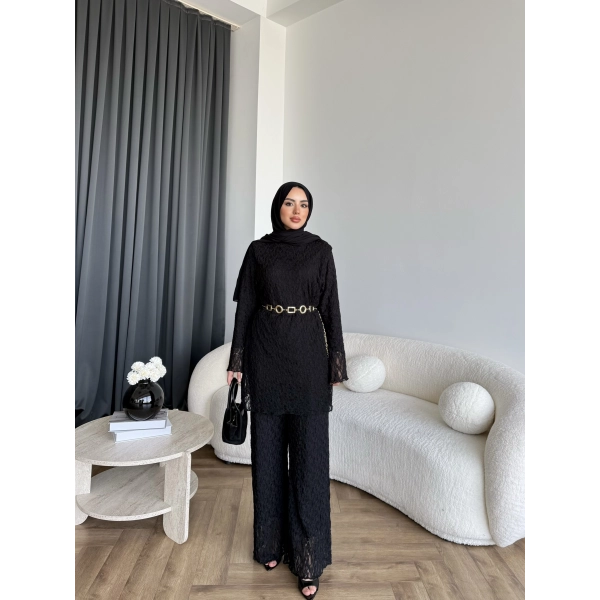 Mav - Nota Dantel Takım - Siyah