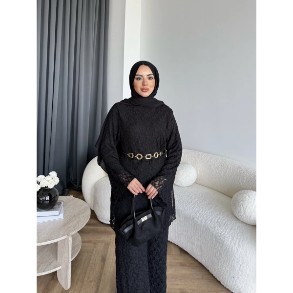 Mav - Nota Dantel Takım - Siyah