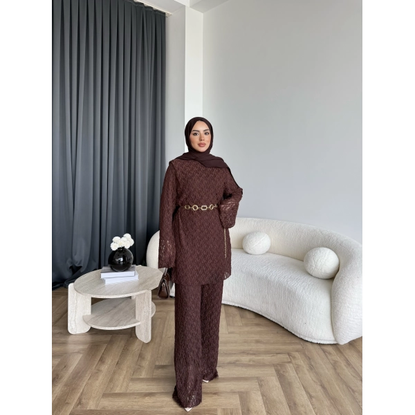 Mav - Nota Dantel Takım - Acı Kahve