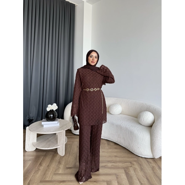 Mav - Nota Dantel Takım - Acı Kahve