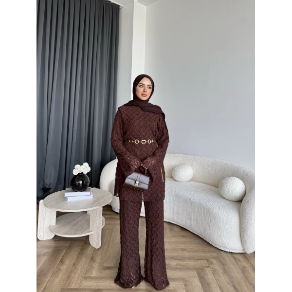 Mav - Nota Dantel Takım - Acı Kahve