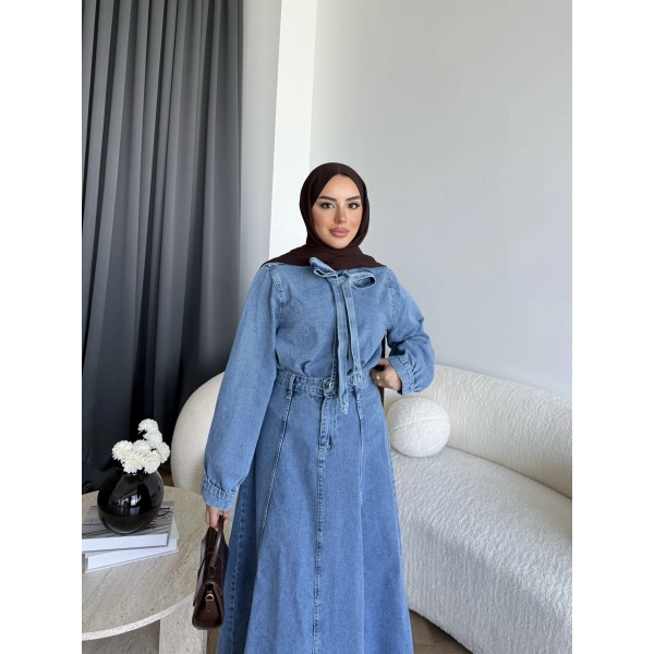 Tb - Galler Ön Bağlamalı Kot Etekli Takım