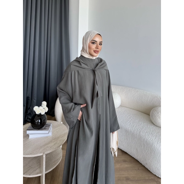 Bel - Zyra Omuz Şallı Yırtmaçlı Takım - Haki