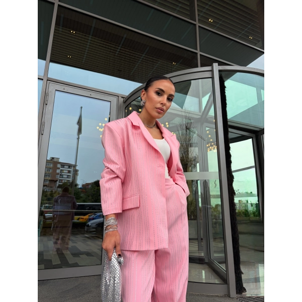 Asil Pırlanta Ceketli Takım - Pembe