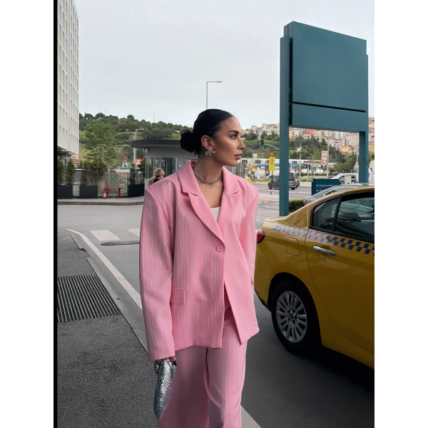 Asil Pırlanta Ceketli Takım - Pembe