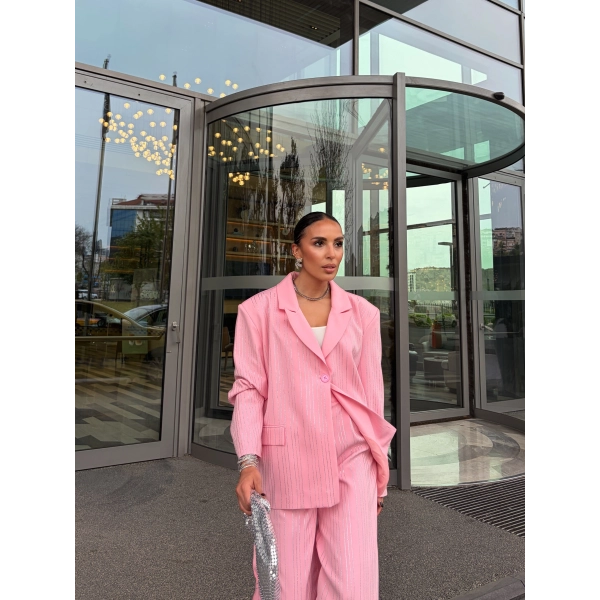 Asil Pırlanta Ceketli Takım - Pembe
