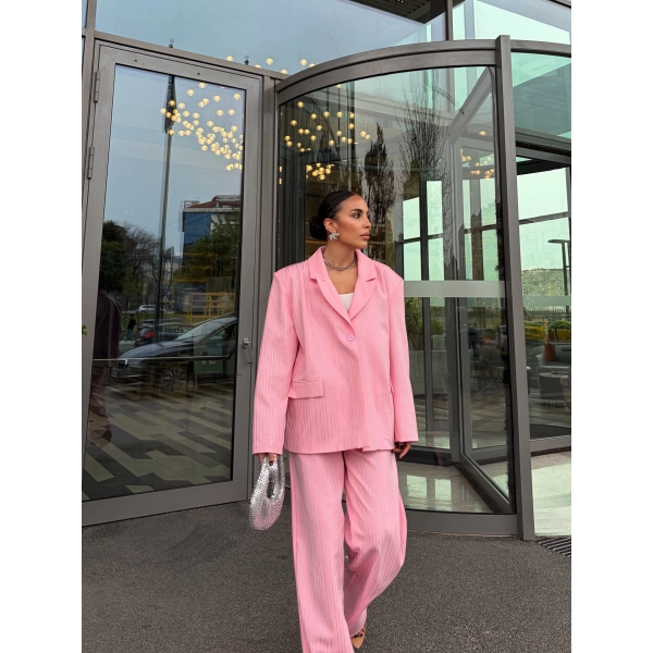Asil Pırlanta Ceketli Takım - Pembe