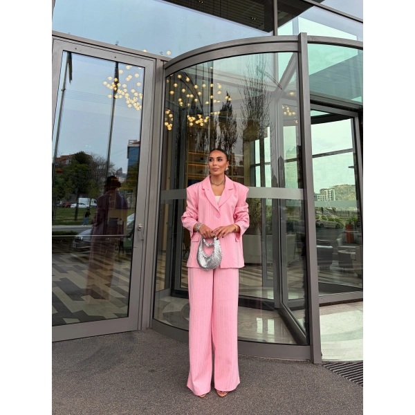 Asil Pırlanta Ceketli Takım - Pembe