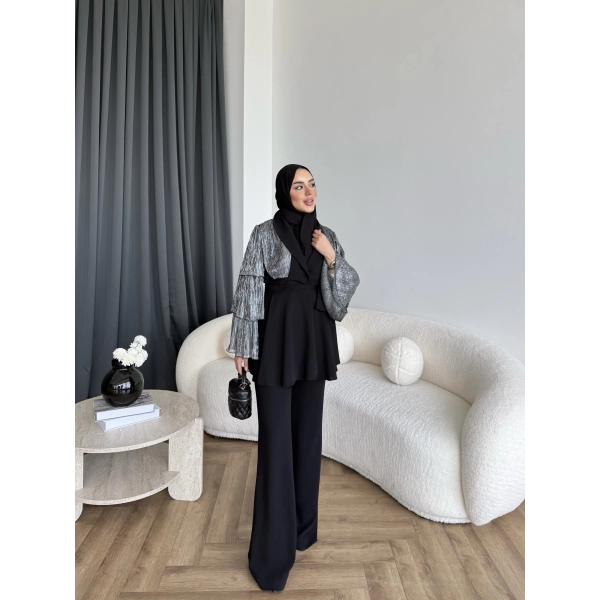 Ng - Lilsan Asimetrik Pantolon Takım - Siyah