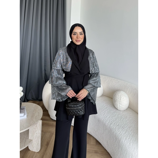 Ng - Lilsan Asimetrik Pantolon Takım - Siyah