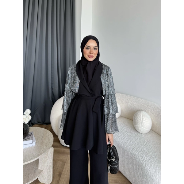 Ng - Lilsan Asimetrik Pantolon Takım - Siyah