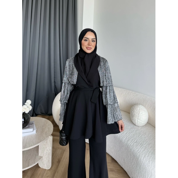Ng - Lilsan Asimetrik Pantolon Takım - Siyah