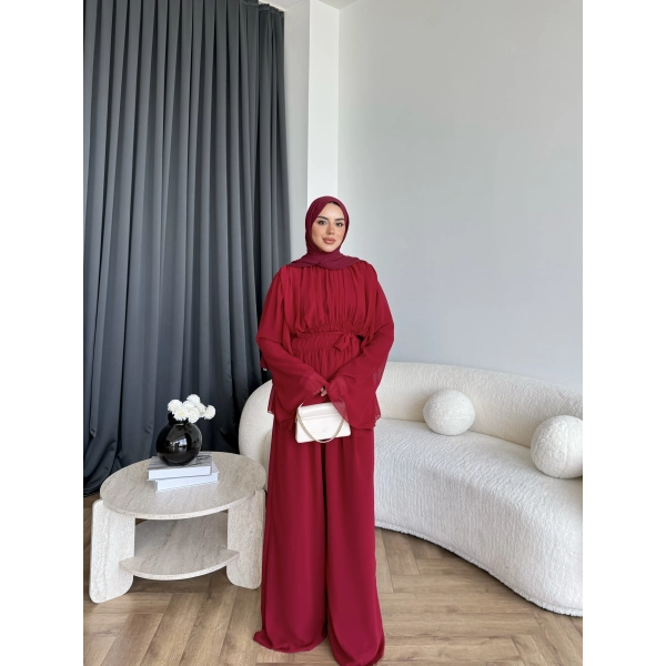 Duan Şifon Takım - Bordo