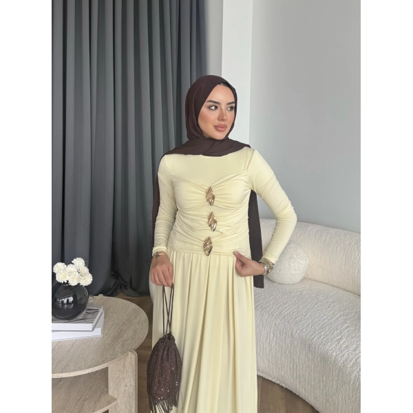 Hr - Desan Sandy Elbise - Sarı ÖN SİPARİŞ