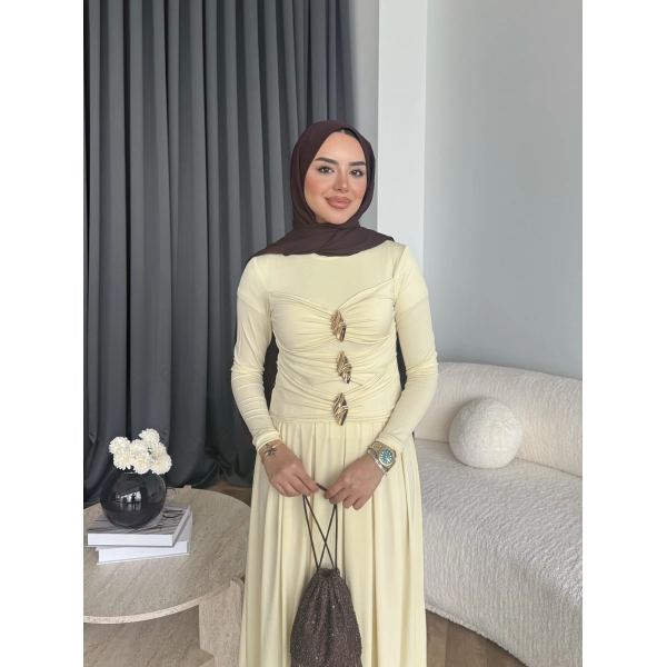 Hr - Desan Sandy Elbise - Sarı ÖN SİPARİŞ