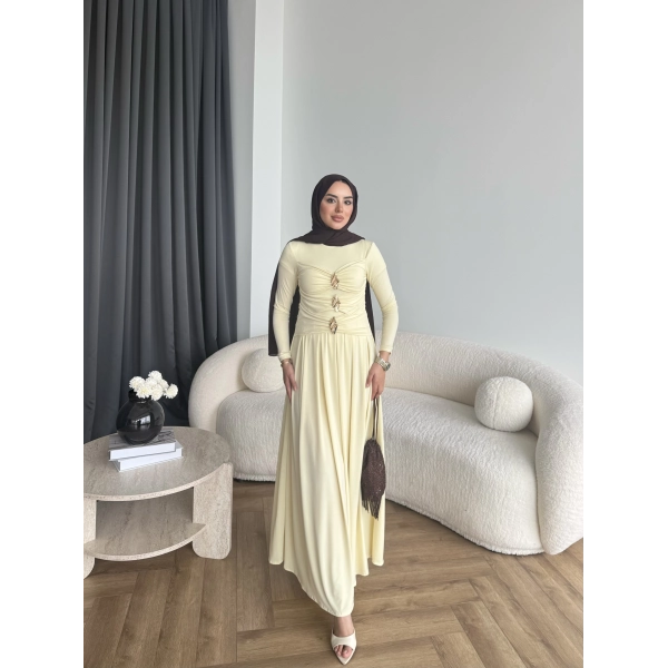 Hr - Desan Sandy Elbise - Sarı ÖN SİPARİŞ