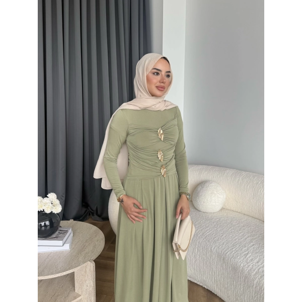 Hr - Desan Sandy Elbise - Yeşil
