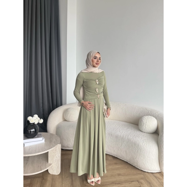 Hr - Desan Sandy Elbise - Yeşil