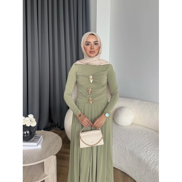 Hr - Desan Sandy Elbise - Yeşil